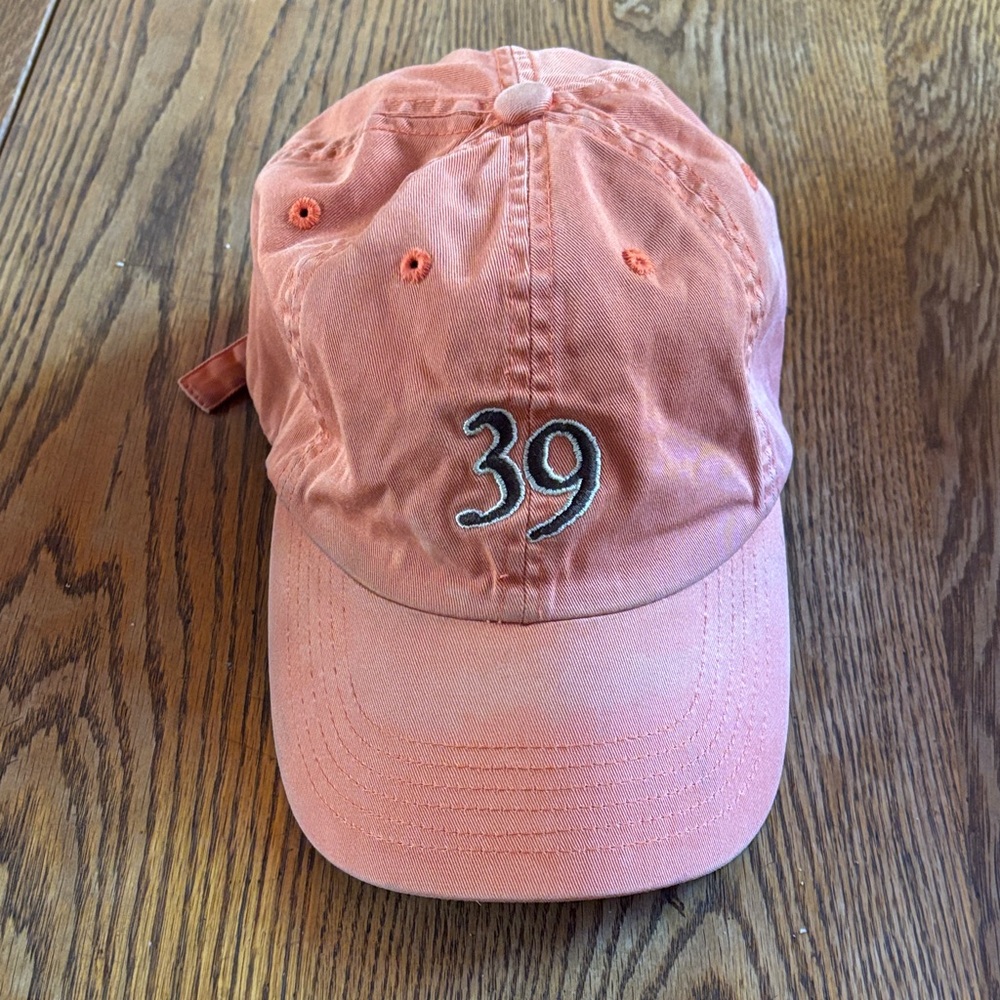 Peet’s Coffee Embroidered '39' Washed Orange Baseball Cap